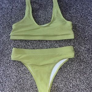 green high waisted bikini
